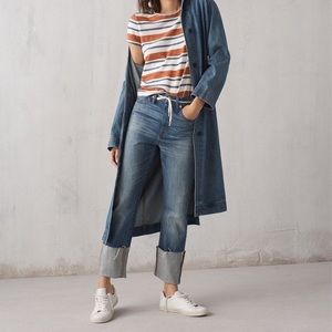 Madewell rigid straight leg tall cuff jean